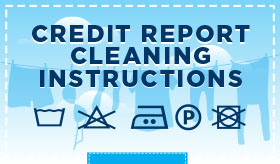 Credit Report Cleaning Instructions infographic banner
