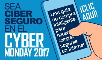 Sea ciber seguro en el Cyber Monday banner de infografía