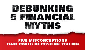 Debunking 5 Financial Myths infographic banner