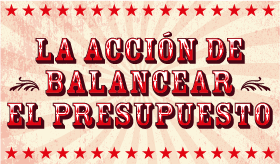 La acción de balancear el presupueasto banner de infografía