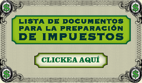 Lista de documentos para la preparación de impuestos banner de infografía
