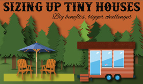 Sizing Up Tiny Houses infographic banner