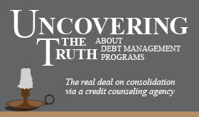 Uncovering the Truth about Debt Management Programs infographic banner