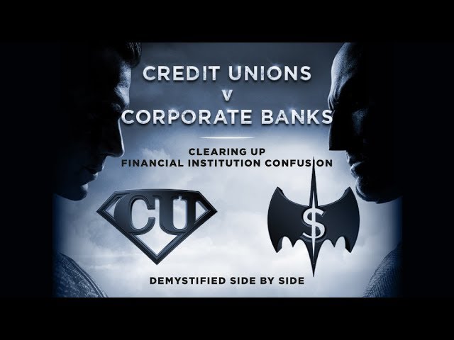 title card: credit unions vs banks